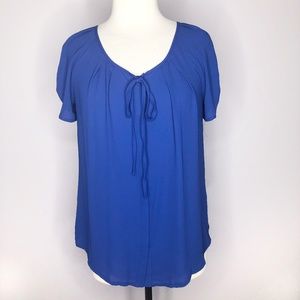 Bellatrix Cobalt Blue Button Up Blouse Medium